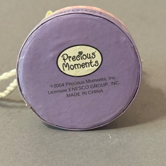 Vintage Precious Moments Figurine Enesco Birthday Gift August Hat Basket Box - Picture 3 of 3